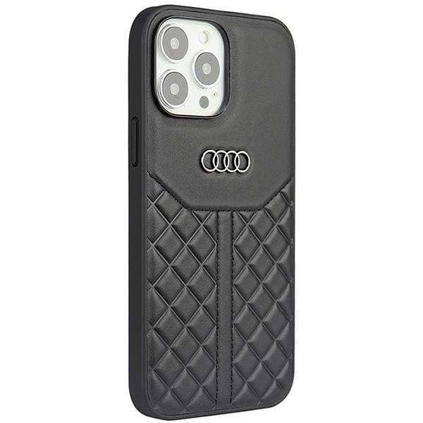 Audi Mobilskal till iPhone 13 Pro Max Äkta Läder - Svart Svart