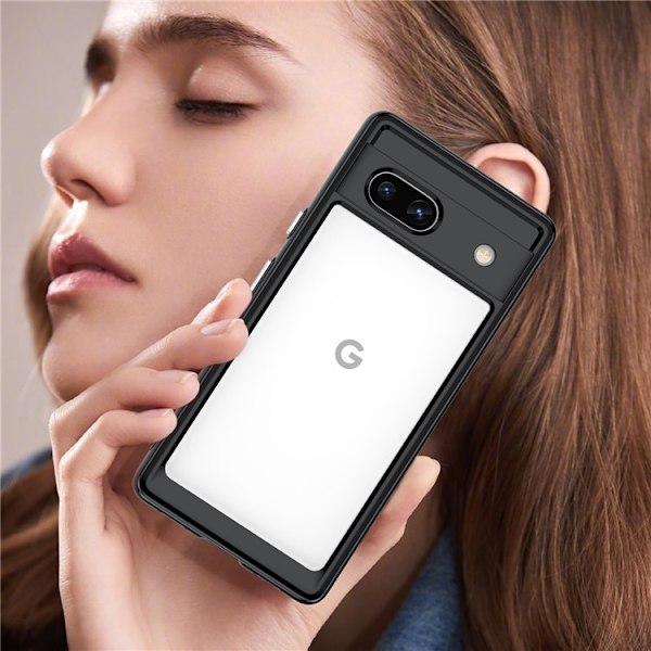 Google Pixel 7a Mobilskal Acrylic Shockproof TPU - Svart Svart