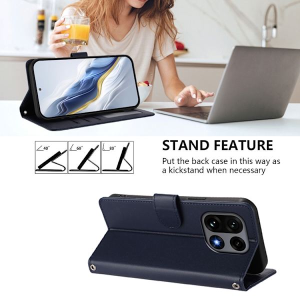 OnePlus 15 5G Konstläder Plånboksfodral Love Cat Pattern Imprint Blå