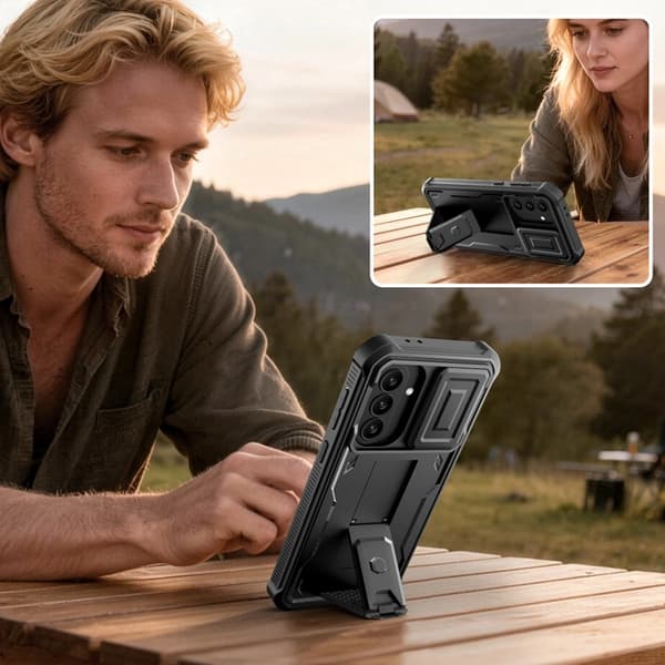 Tech-Protect Mobilskal För Galaxy A36/A37 5G Kevlar Cam Plus 2-Set - Svart Svart