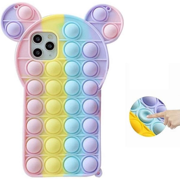 Panda Pop it Fidget Multicolor Skal till iPhone 7/8/SE 2020