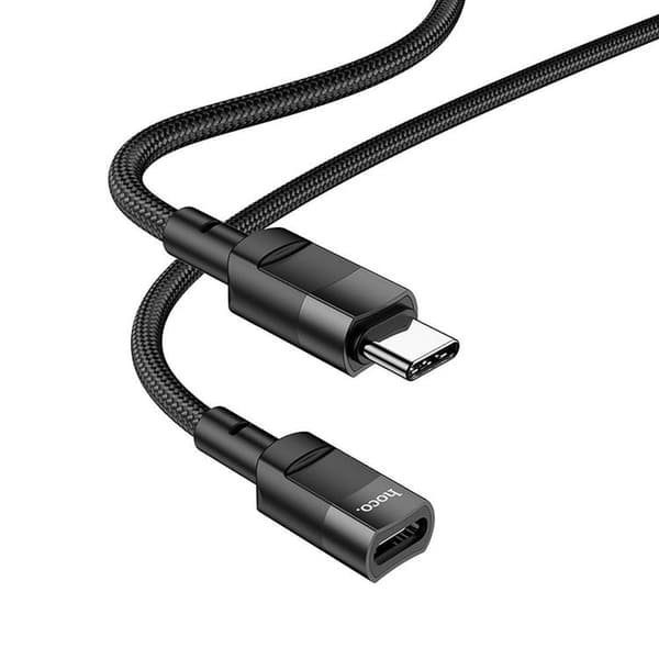 HOCO USB-C - USB-C 3A Kabel 1.2m U107 forlænger - Sort Svart