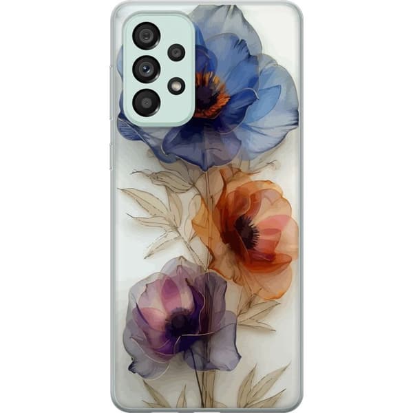 Mobilcover til Samsung Galaxy A73 5G med Silke Blomster