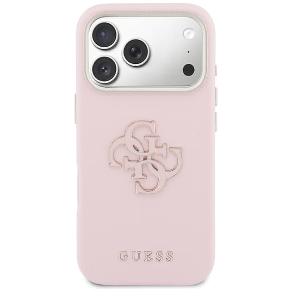Guess Mobilskal iPhone 17 Pro Max FW Resin Logo - Rosa Rosa