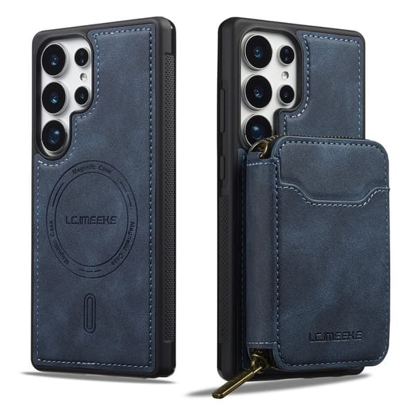 LC.IMEEKE L6 Samsung Galaxy S25 Ultra Plånboksfodral Konstläder - Blå