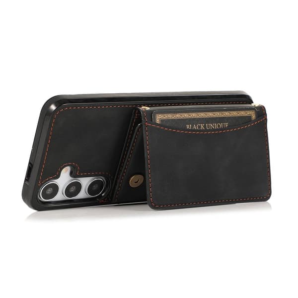 Plånboksfodral för Samsung Galaxy S26 Tri-Fold Kickstand PU + TPU - Svart