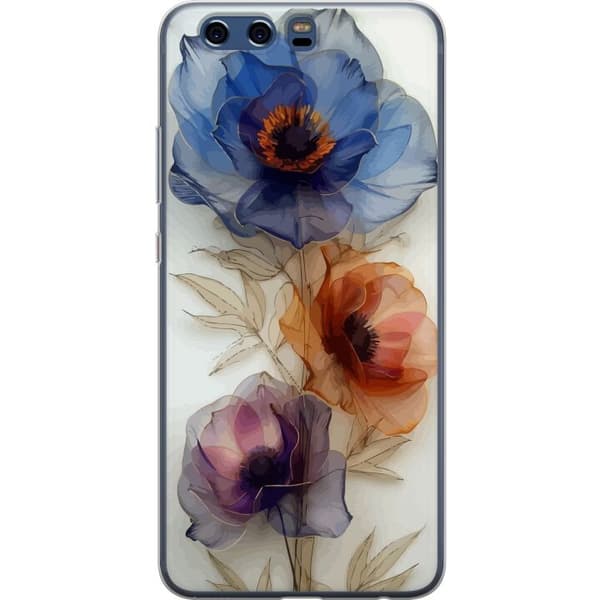 Mobilcover til Huawei P10 med Silke Blomster