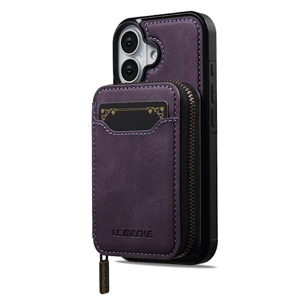 LC.IMEEKE L6 iPhone 17 Plånboksfodral Konstläder - Lila