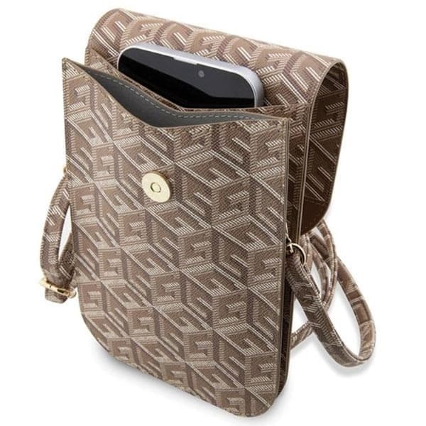 Guess Halsbandsfodral GCube Stripe - Brun Brun