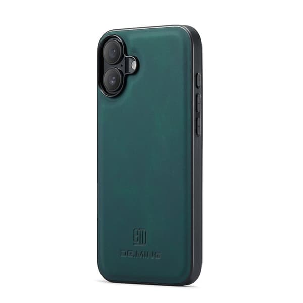 DG.MING Mobilskal till iPhone 17 PU Läder PC + TPU Hybrid - Grön
