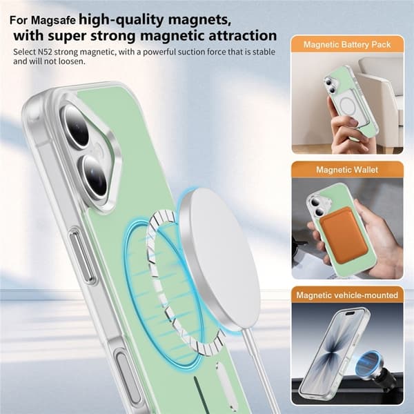 Mobilskal till iPhone 17 MagSafe Skin Touch TPU PC - Grön Grön