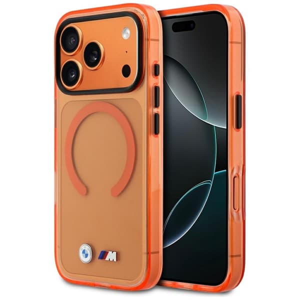 BMW Mobilskal iPhone 17 Pro Max Magsafe M IML Metal Logos - Orange Orange