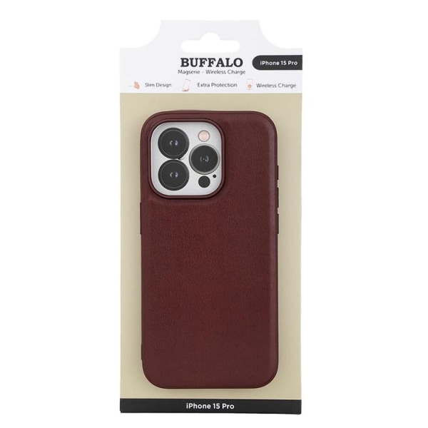 Buffalo iPhone 15 Pro Mobilskal Magsafe - Brun