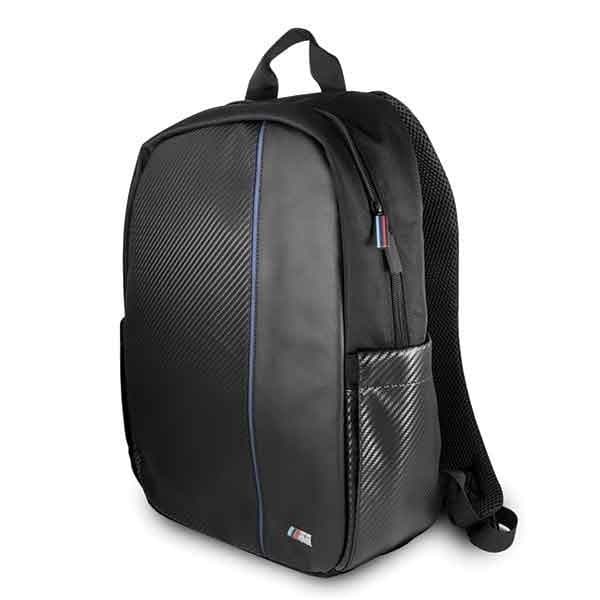 BMW Plecak Carbon Navy Stripe Reppu 16\" - Musta Black