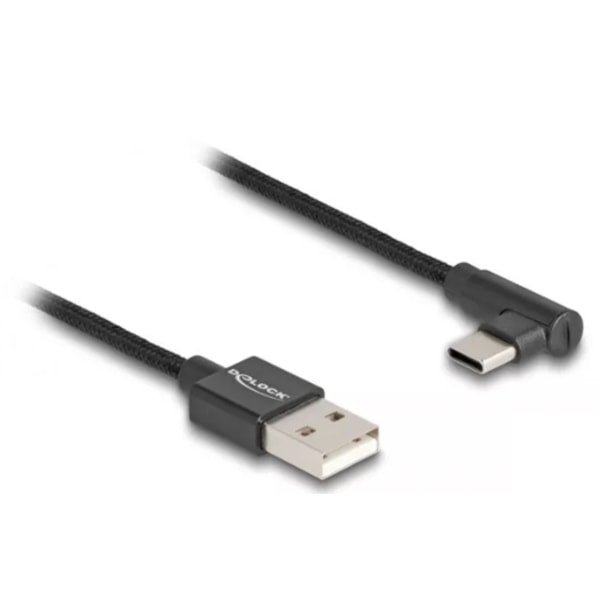 Delock USB-A 2.0–USB-C -kaapeli 3 m - musta