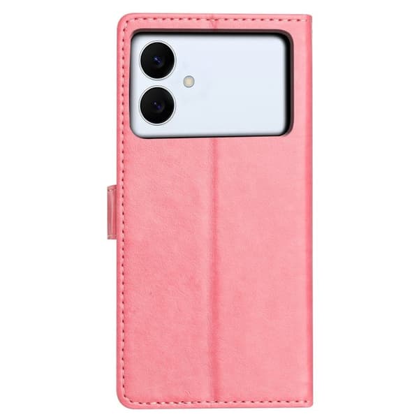 Samsung Galaxy S26 Edge Plånboksfodral Konstläder Ställ - Roséguld