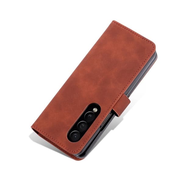 AZNS Samsung Galaxy Z Fold5 Plånboksfodral Konstläder - Brun