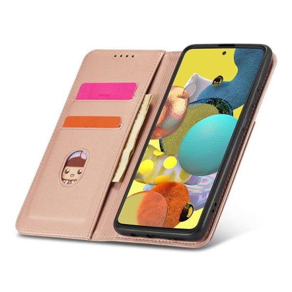 Galaxy A13 5G -lompakkokotelon magneettiteline - vaaleanpunainen