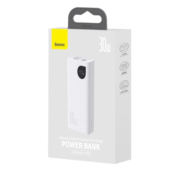 Baseus Powerbank 10000mAh 30W Adaman2 - Vit Vit