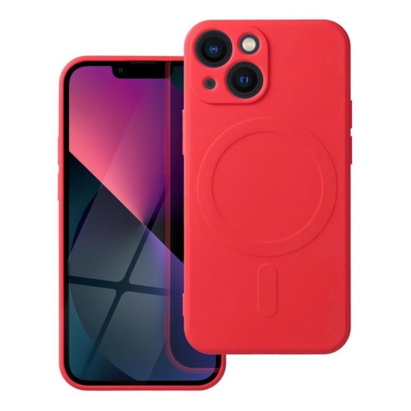 iPhone 13 Mini Magsafe Skal Silikon - Röd