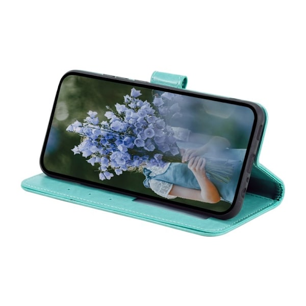 Samsung Galaxy S26 Plus Plånboksfodral Imprinted Totem Konstläder - Mintgrön