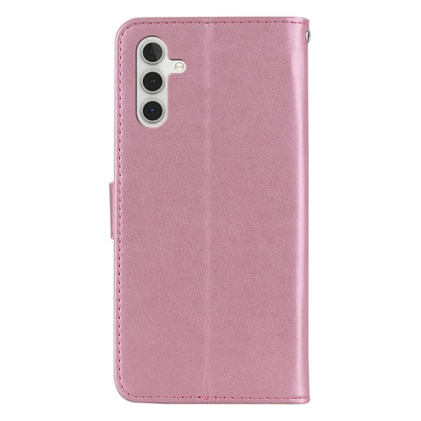 Plånboksfodral för Samsung Galaxy S26 Plus Konstläder med rem - Roséguld
