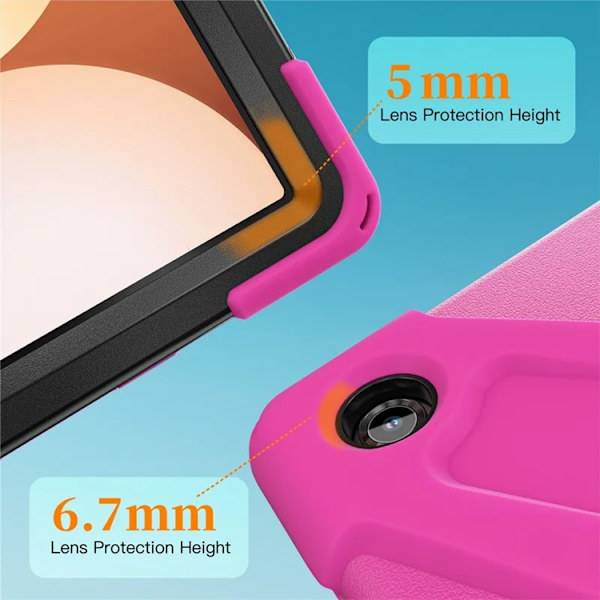 Mobilskal till Galaxy Tab A11 Plus Kickstand Silikon Axelrem Rosa