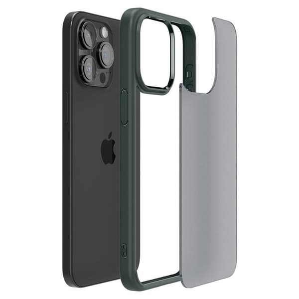 Spigen Mobilskal till iPhone 15 Pro Max Ultra Hybrid - Mörkgrön Grön