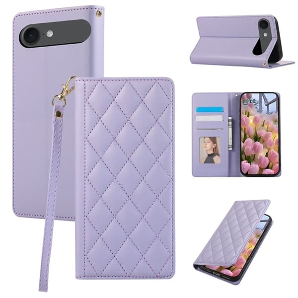 iPhone Air Plånboksfodral RFID Rhombus Läder - Lila Lila