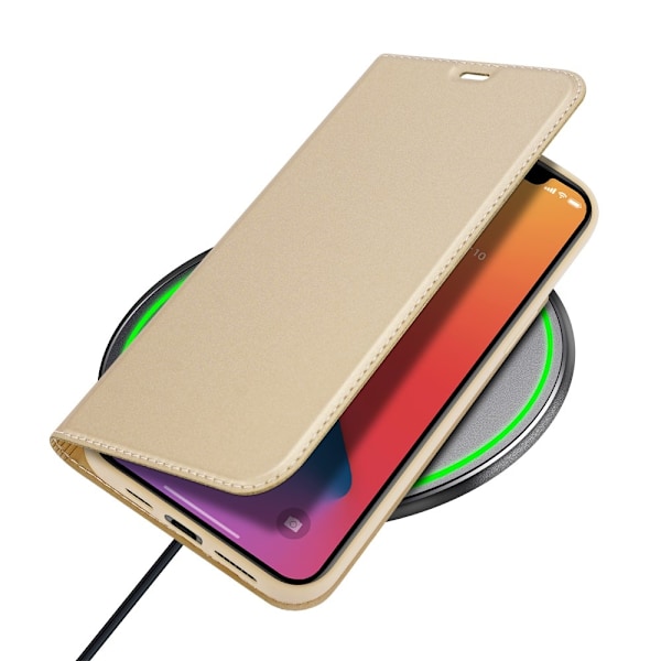 Dux Ducis PU Läder Plånboksfodral iPhone 12 Pro Max - Gold