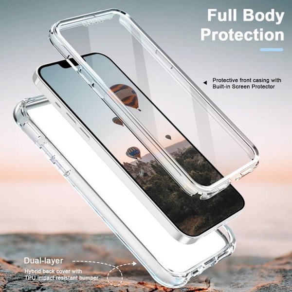 iPhone 14 Pro Cover 360 Marble - Brun Brun