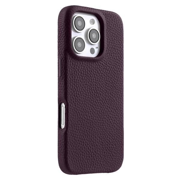 MELKCO Mobilskal till iPhone 16 Pro Max Magnetiskt Äkta Läder Lila