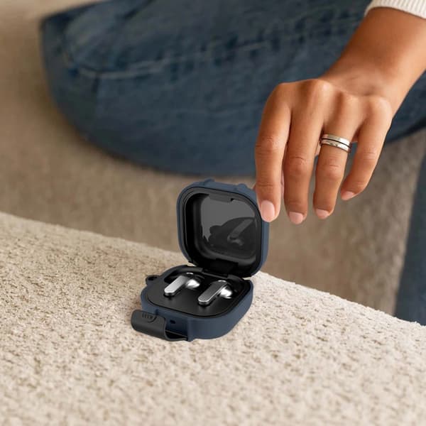 Tech-Protect Skal För Galaxy Buds 4/4 Pro Slim Hook - Fluffy Blå Blå