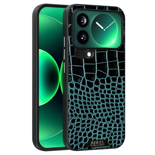 ABEEL Mobilskal till Xiaomi 17 Pro Max MagSafe Kroko Textur Grön