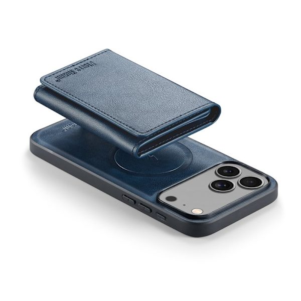 FIERRE SHANN FS030 iPhone 17 Pro Plånboksfodral Konstläder - Blå Blå