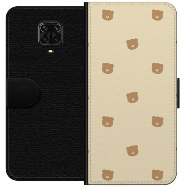 Pungcover til Xiaomi Redmi Note 9 Pro med Bjørnemønster