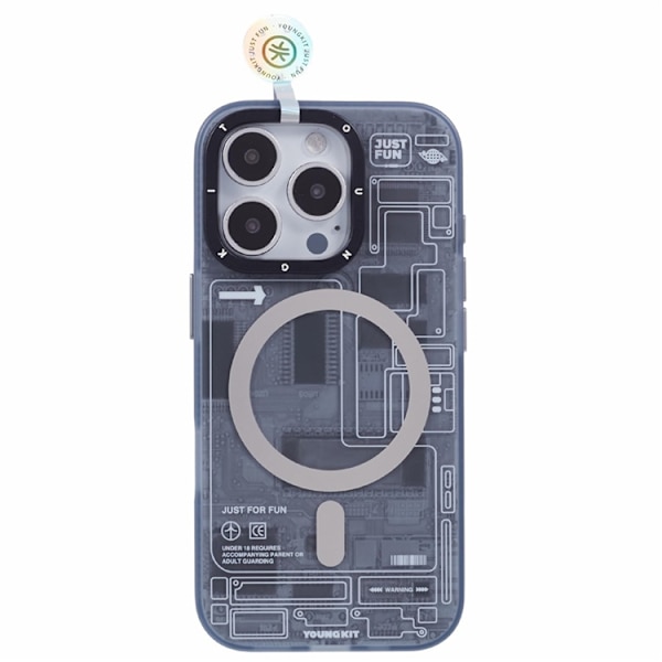 Youngkit Mobilskal till iPhone 16 Pro Magafe IMD Pattern - Svart Svart
