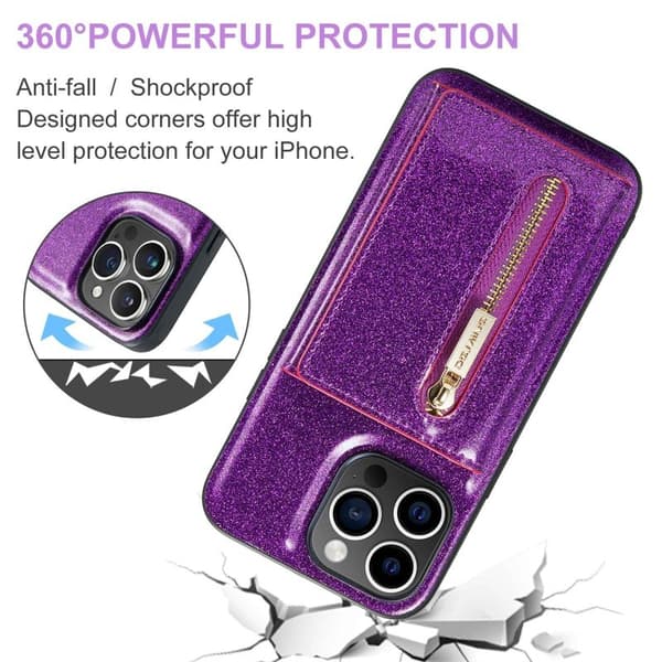 DG.MING M3 Series Mobilskal till iPhone 13 Pro 2-i-1 Lila