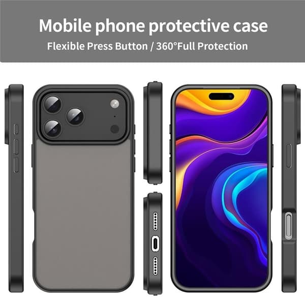 Mobilskal till iPhone 17 Pro Skin Touch Matte Svart