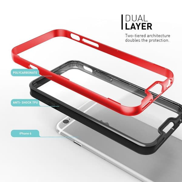 Caseology Fusion Bumper -kuori Apple iPhone 6 / 6S - Punainen Red