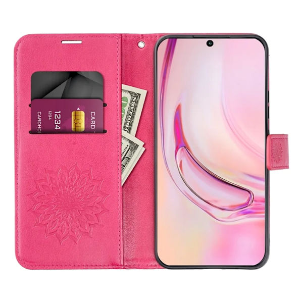 Xiaomi Redmi Note 14 Plånboksfodral Mezzo - Mandala Magenta Magenta
