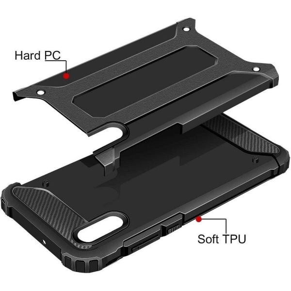 Xiaomi Redmi 9A/9AT Cover Forcell Armor Hård Plast - Sort