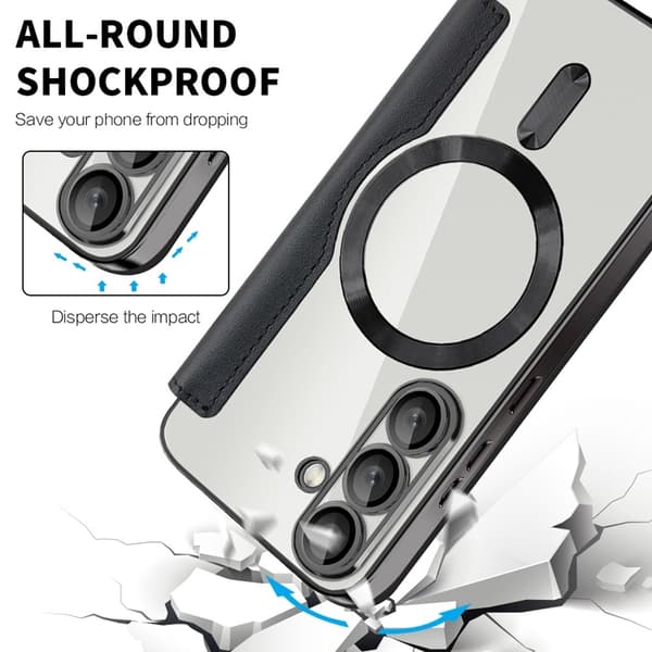 Galaxy S25 Plånboksfodral MagSafe RFID-Skydd - Svart Svart