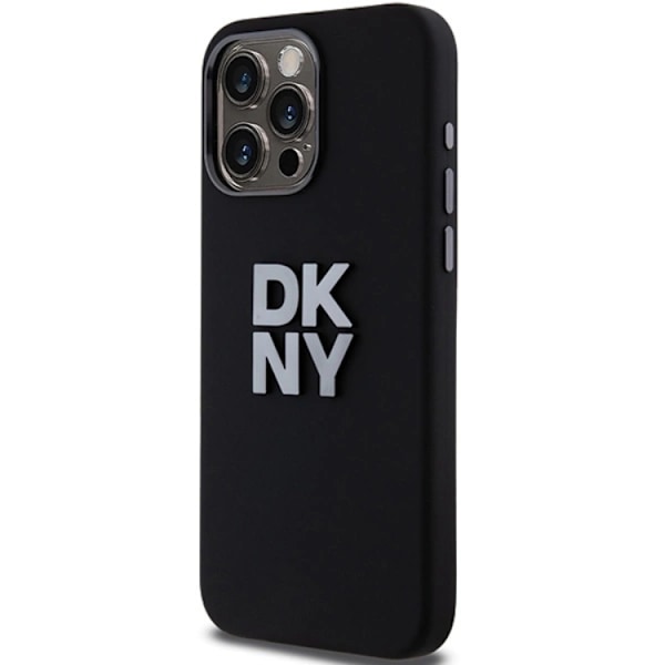 DKNY iPhone 15 Pro Mobilskal Liquid Silikon Metal Logo - Svart Svart