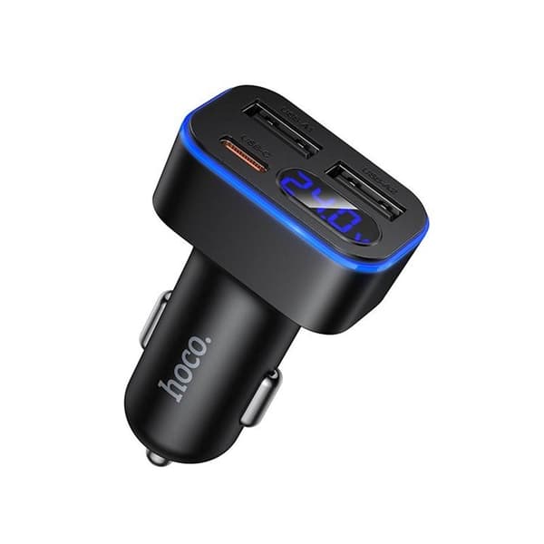 Hoco Billaddare 42W 1xUSB-C 2xUSB-A QC3.0 Z63A - Svart Svart
