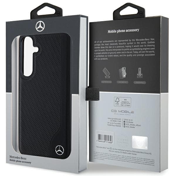 Mercedes Mobilskal till Galaxy S24 Plus MagSafe Läder Debossed Line