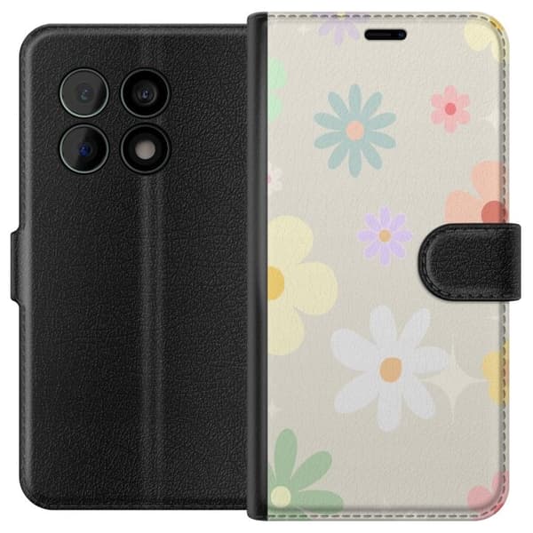 Plånboksfodral till OnePlus 10 Pro med fejdande blommor