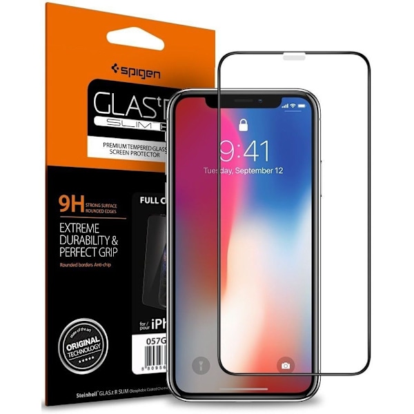 Spigen FC Härdat Glas Skärmskydd iPhone 11 Pro - Svart Svart