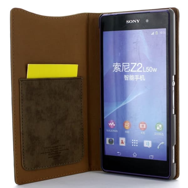 Bravado Rolling Stones -lompakkokotelo Sony Xperia Z2:lle - Ruskea Brown