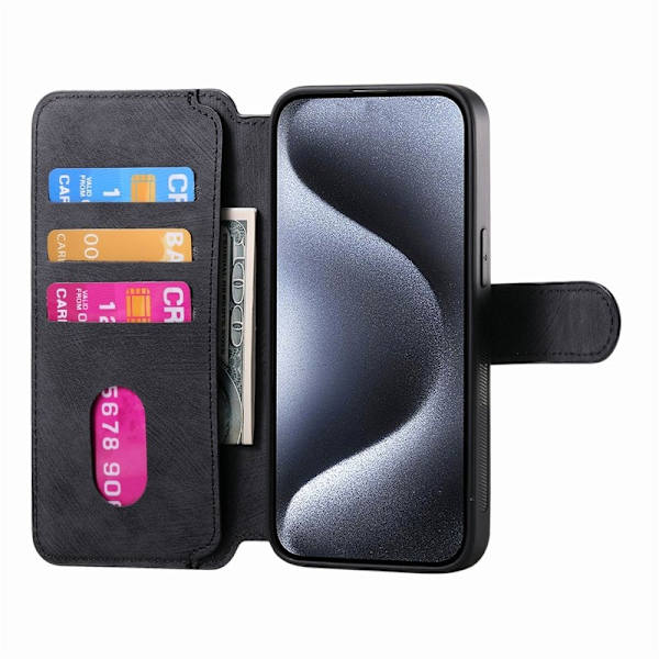 CASENEO MW-03 iPhone 13 Pro Plånboksfodral Konstläder - Svart
